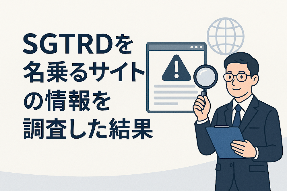 SGTRDを名乗るサイトの情報を調査した結果