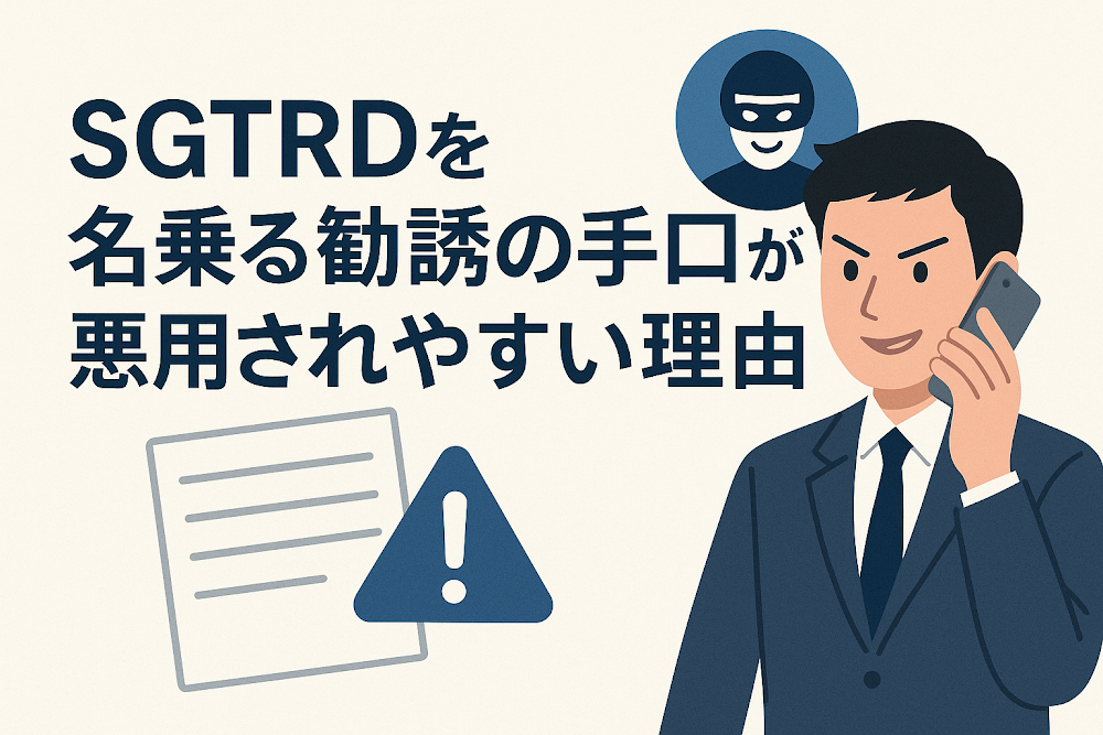SGTRDを名乗る勧誘の手口が悪用されやすい理由