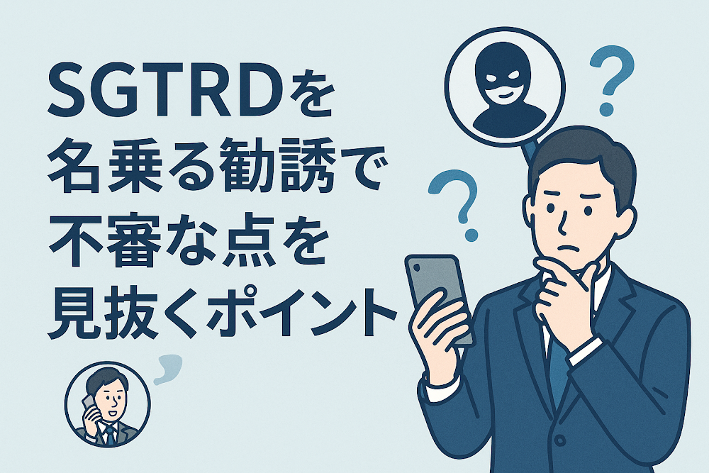 SGTRDを名乗る勧誘で不審な点を見抜くポイント