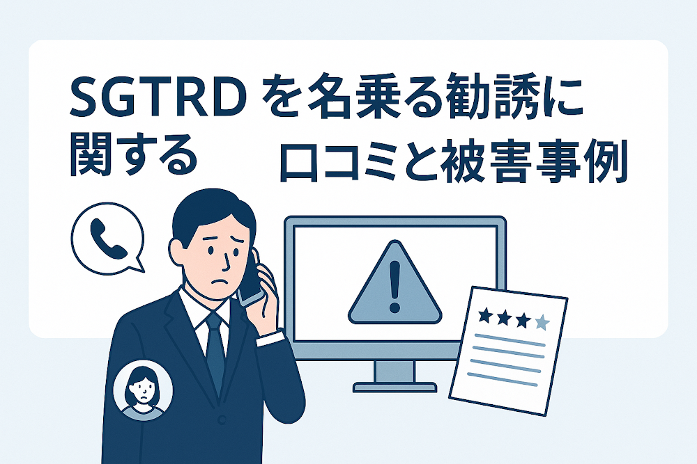 SGTRDを名乗る勧誘に関する口コミと被害事例