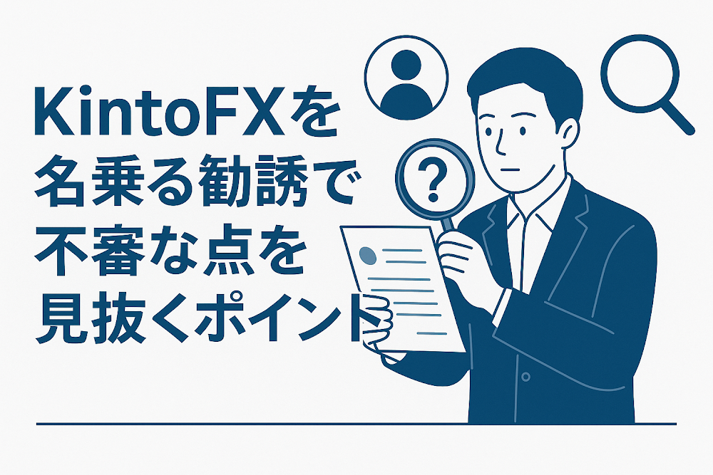 KintoFXを名乗る勧誘で不審な点を見抜くポイント