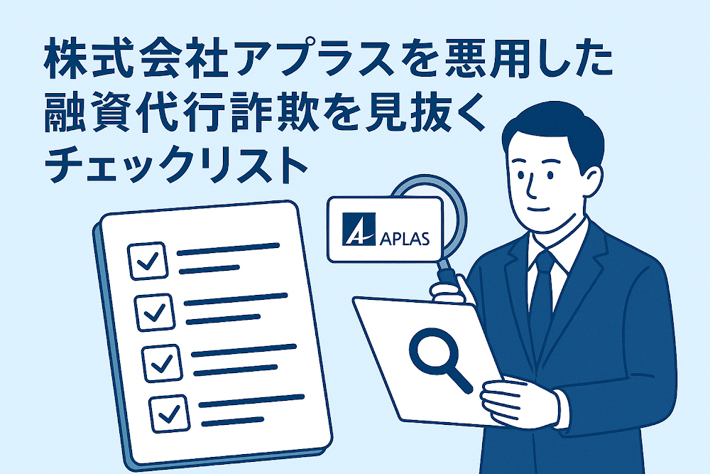 株式会社アプラスを悪用した融資代行詐欺を見抜くチェックリスト