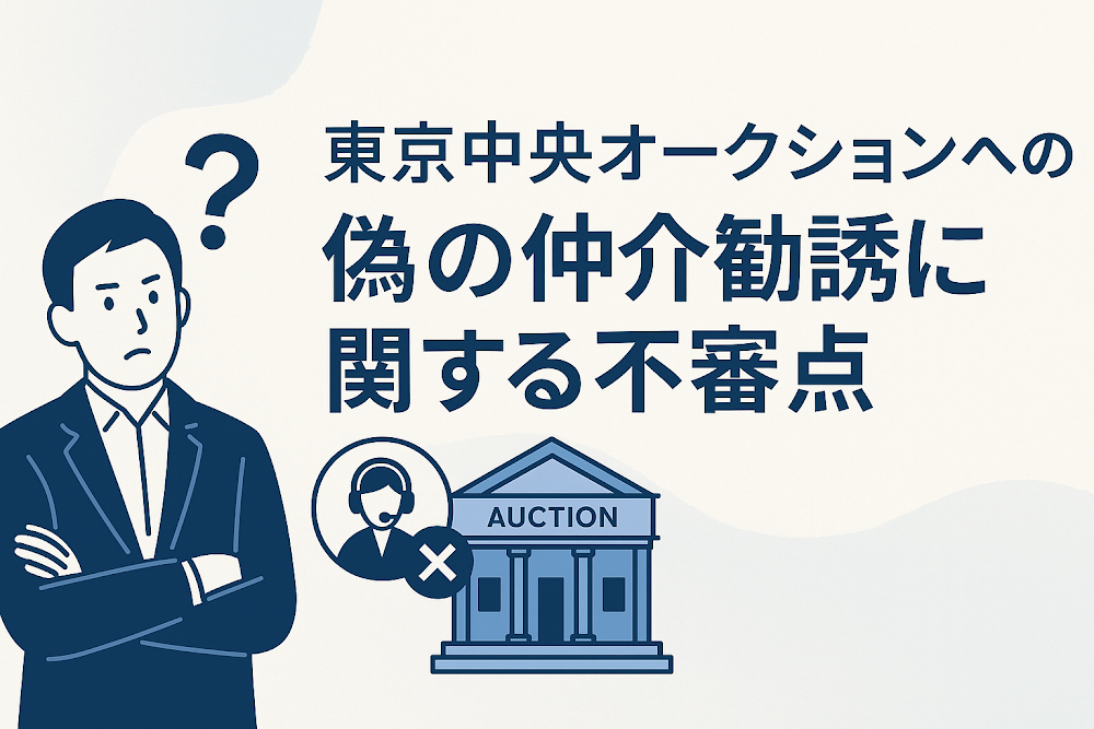 東京中央オークションへの偽の仲介勧誘に関する不審点