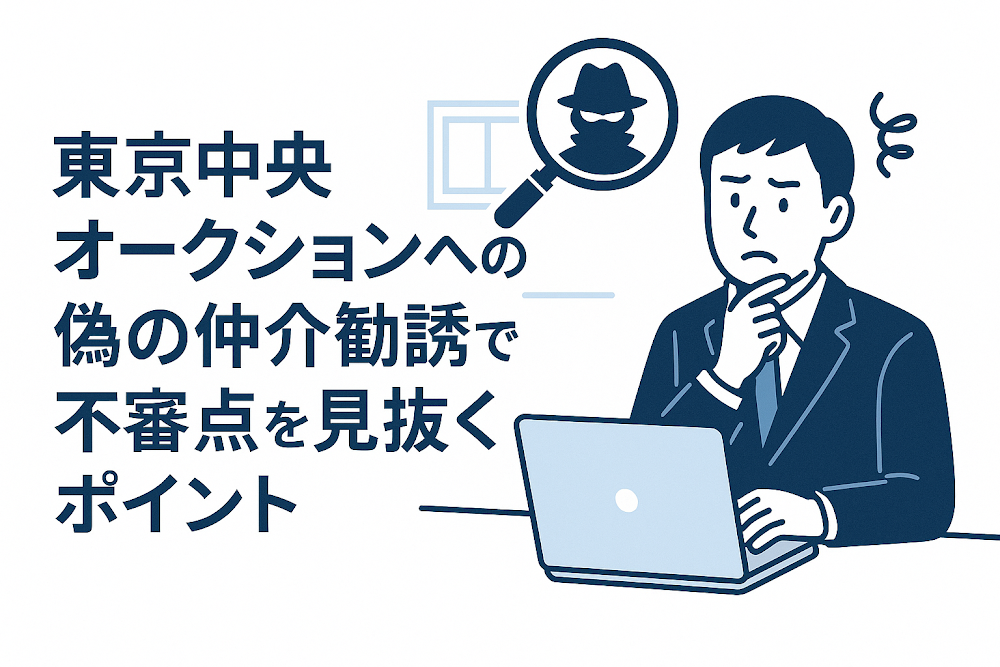 東京中央オークションへの偽の仲介勧誘で不審点を見抜くポイント
