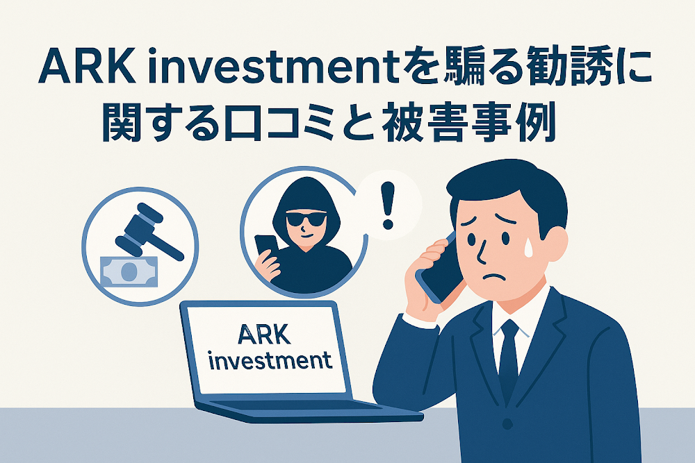ARK investmentを騙る勧誘に関する口コミと被害事例