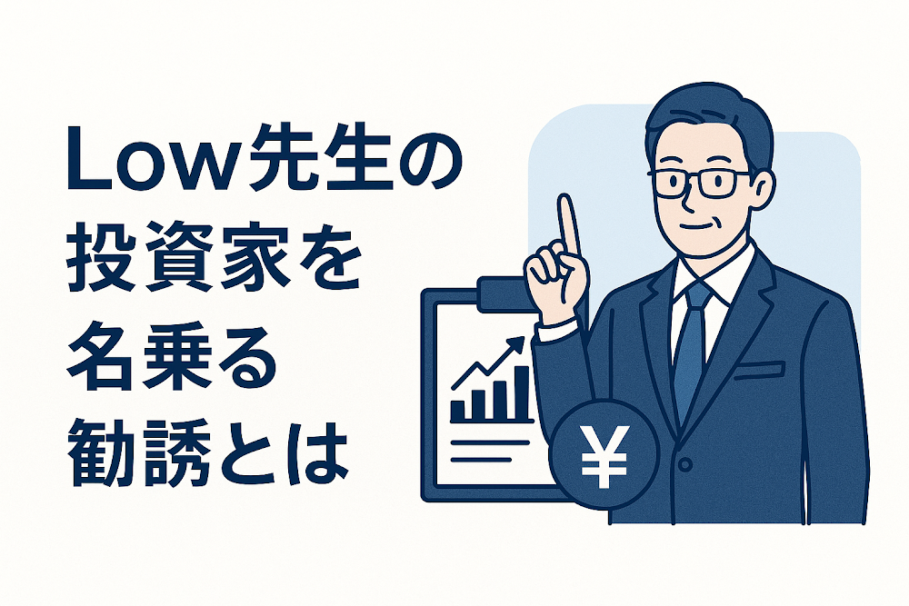 Low先生の投資家を名乗る勧誘とは