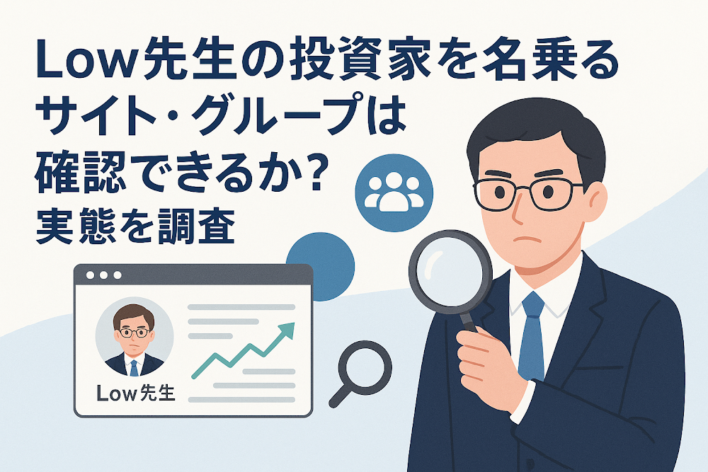 Low先生の投資家を名乗るサイト・グループは確認できるか？実態を調査