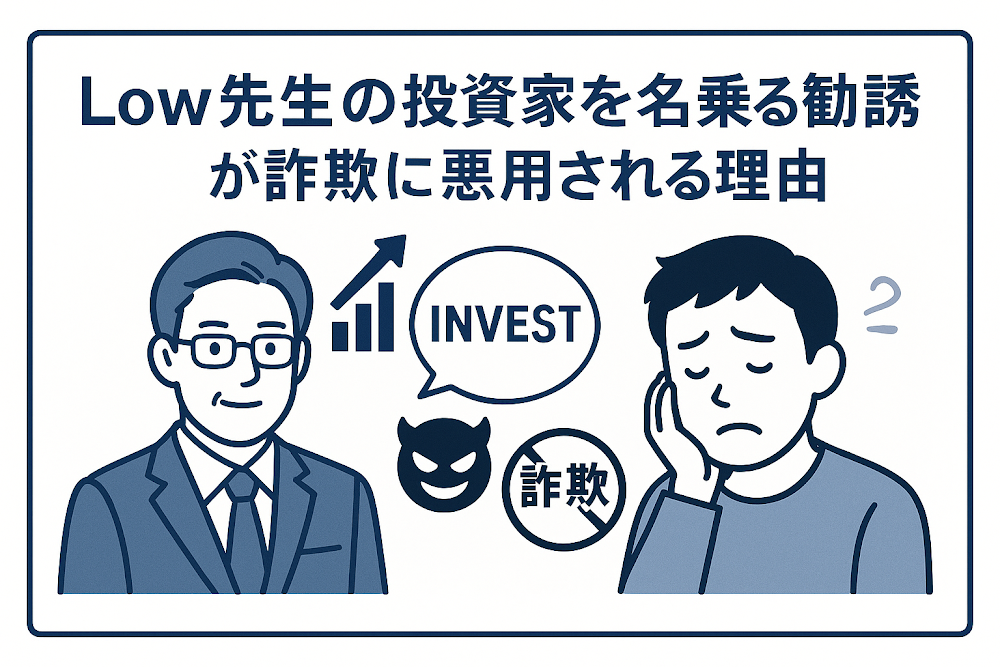 Low先生の投資家を名乗る勧誘が詐欺に悪用される理由