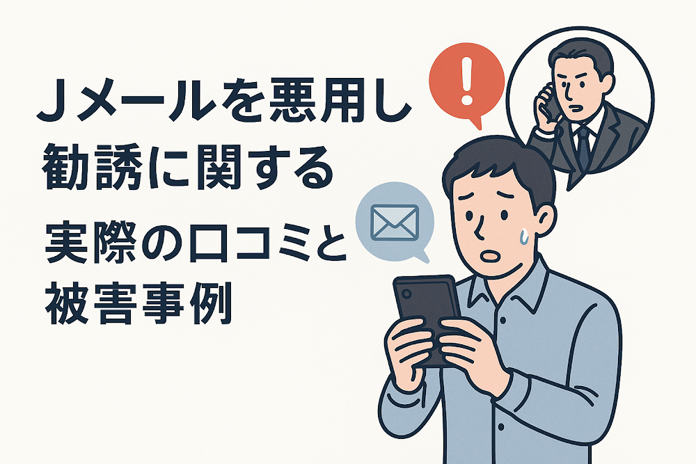 Jメールを悪用した勧誘に関する実際の口コミと被害事例