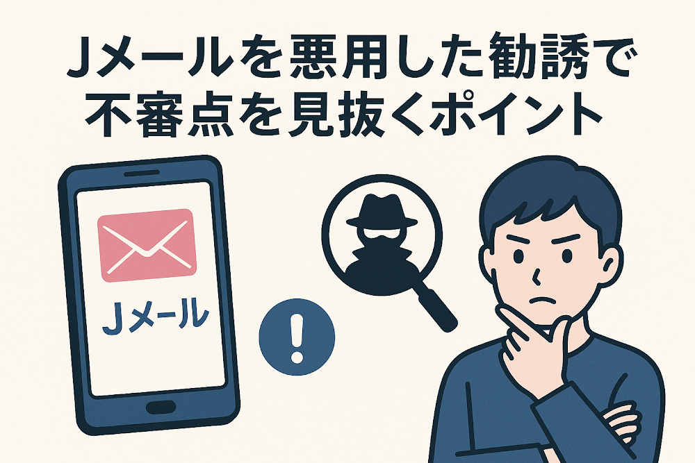 Jメールを悪用した勧誘で不審点を見抜くポイント
