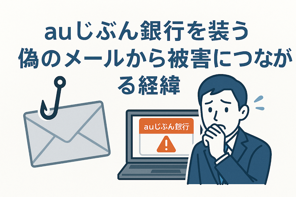 auじぶん銀行を装う偽のメールから被害につながる経緯