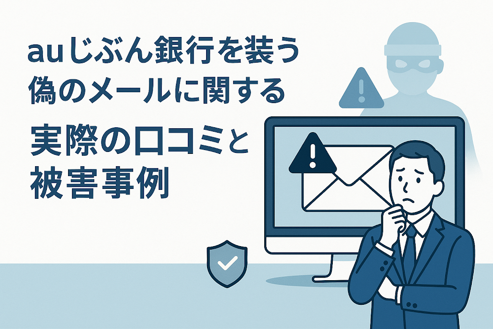 auじぶん銀行を装う偽のメールに関する実際の口コミと被害事例