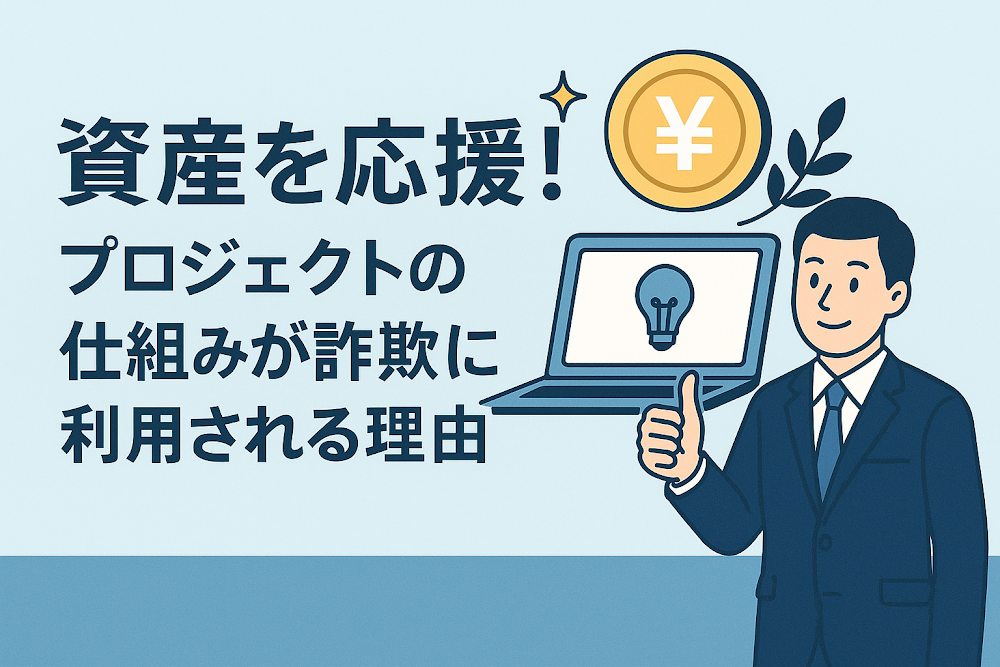 資産を応援!プロジェクトの仕組みが詐欺に利用される理由