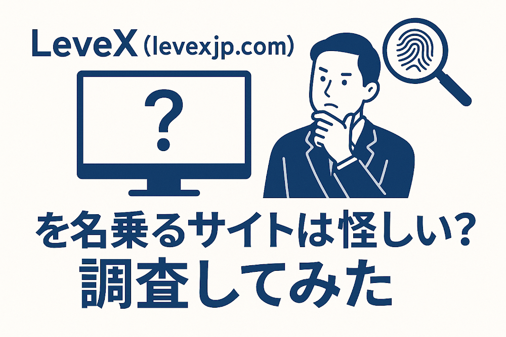 LeveX（levexjp.com）を名乗るサイトは怪しい？調査してみた