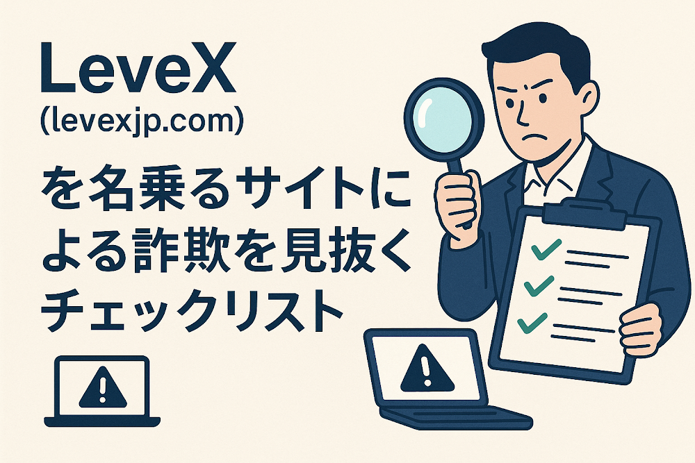 LeveX（levexjp.com）を名乗るサイトによる詐欺を見抜くチェックリスト