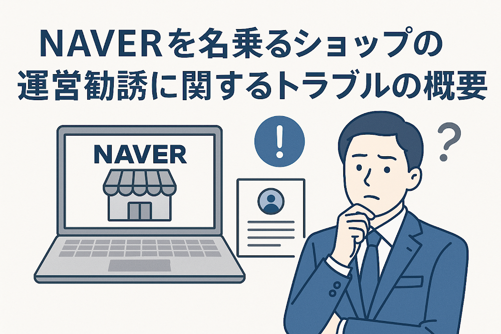 NAVERを名乗るショップの運営勧誘に関するトラブルの概要