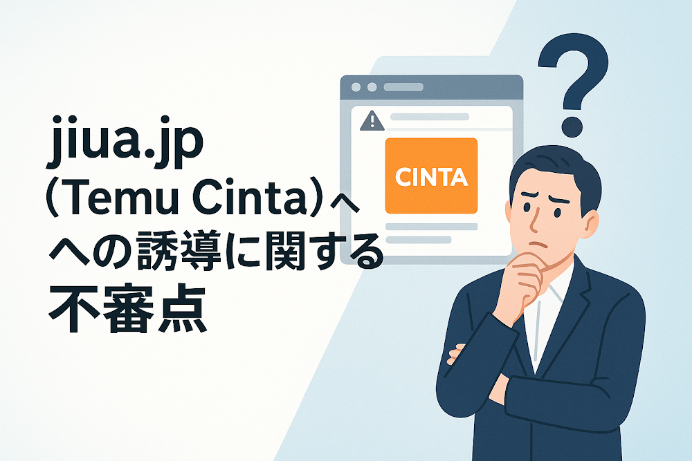 jiua.jp（Temu Cinta）への誘導に関する不審点