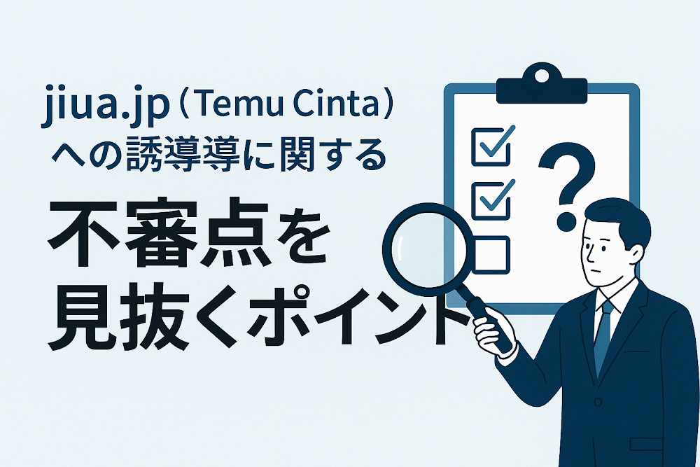 jiua.jp（Temu Cinta）への誘導に関する不審点を見抜くポイント
