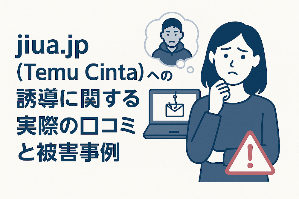 jiua.jp（Temu Cinta）への誘導に関する実際の口コミと被害事例