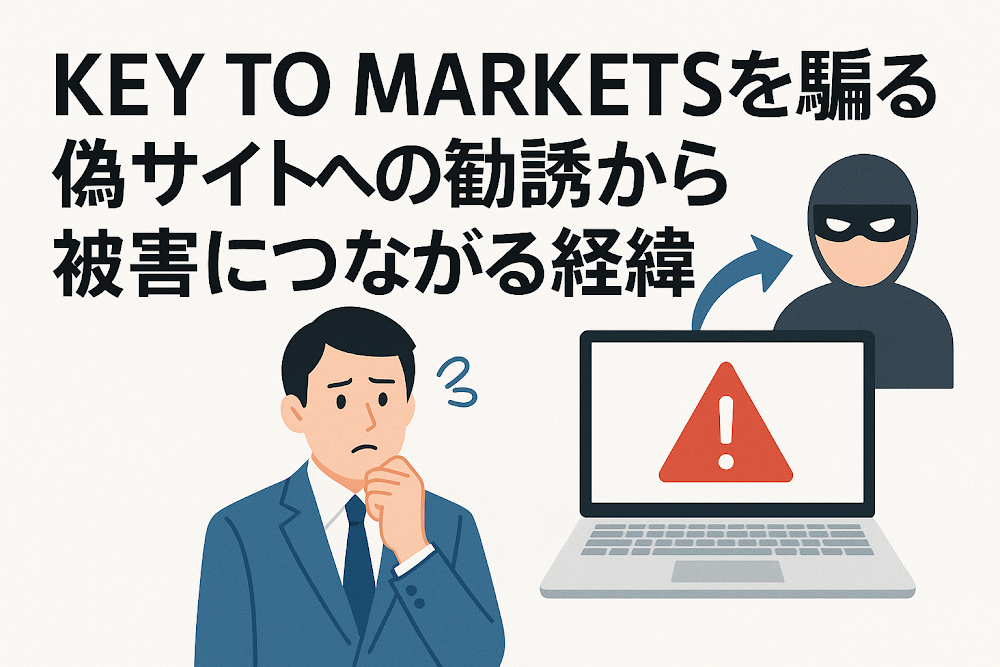 KEY TO MARKETSを騙る偽サイトへの勧誘から被害につながる経緯