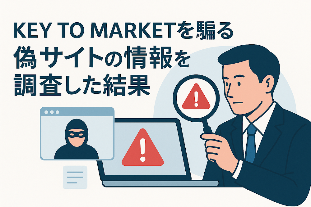 KEY TO MARKETSを騙る偽サイトの情報を調査した結果