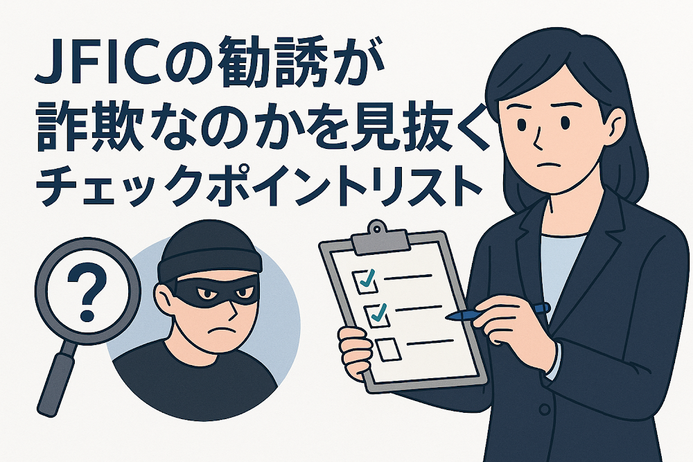 JFICの勧誘が詐欺なのかを見抜くチェックポイントリスト