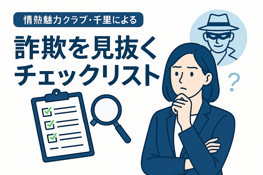 情熱魅力クラブ-千里による詐欺を見抜くチェックリスト