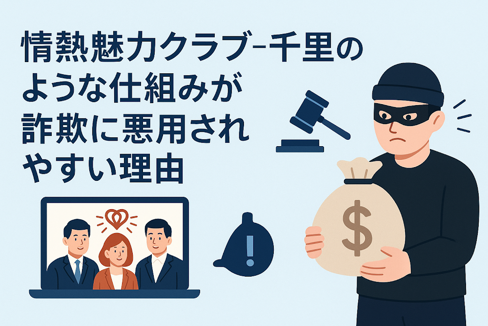 情熱魅力クラブ-千里のような仕組みが詐欺に悪用されやすい理由