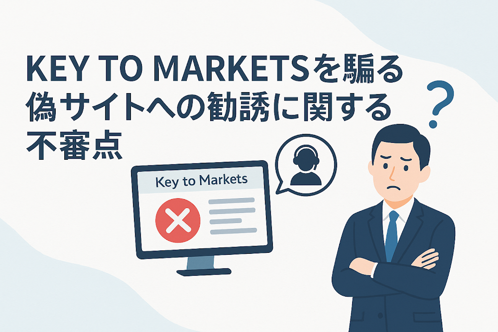 KEY TO MARKETSを騙る偽サイトへの勧誘に関する不審点