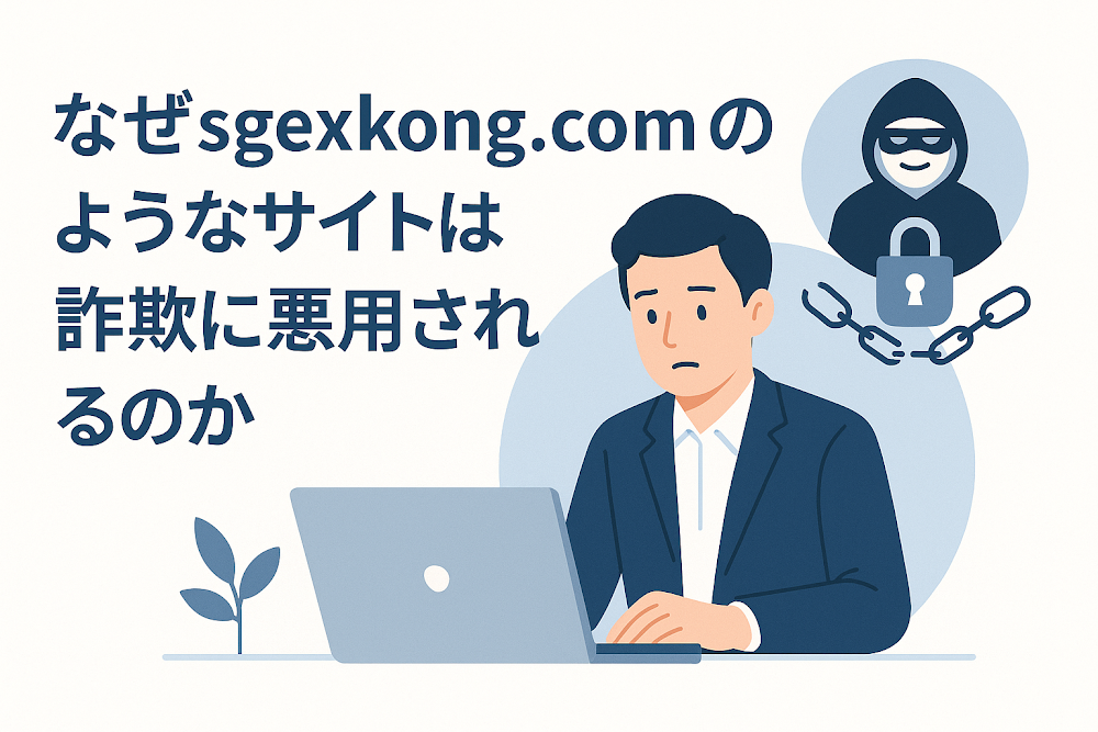 なぜsgexkong.comのようなサイトは詐欺に悪用されるのか