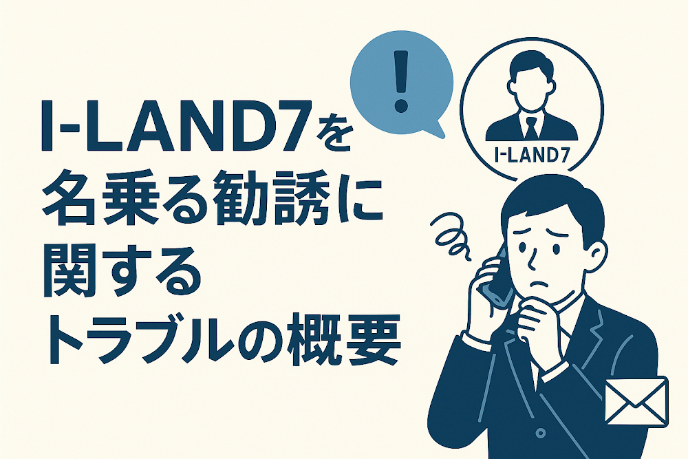 I-LAND7を名乗る勧誘に関するトラブルの概要