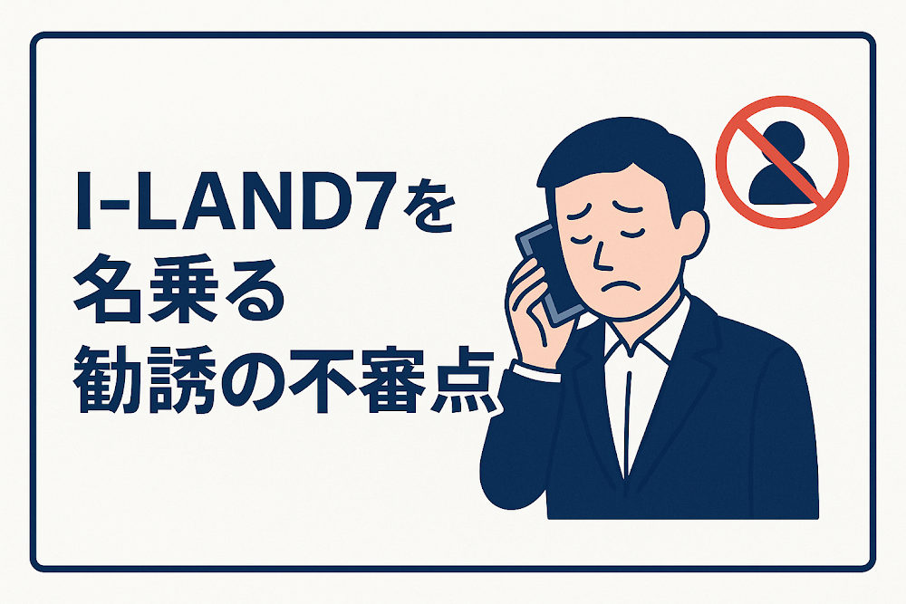 I-LAND7を名乗る勧誘の不審点