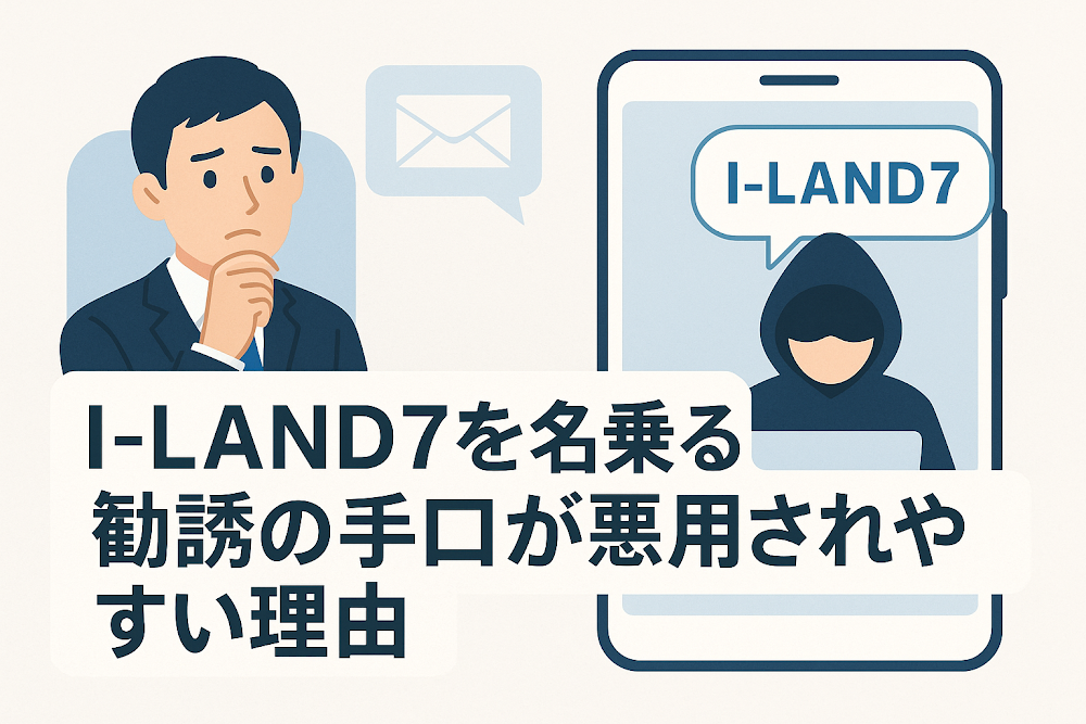 I-LAND7を名乗る勧誘の手口が悪用されやすい理由