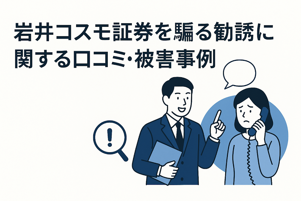 岩井コスモ証券を騙る勧誘に関する口コミ・被害事例