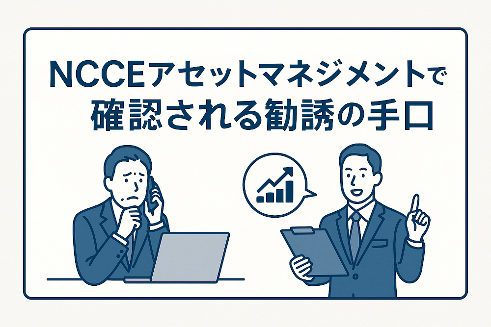 NCCEアセットマネジメントで確認される勧誘の手口