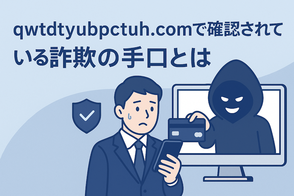 qwtdtyubpctuh.comで確認されている詐欺の手口とは