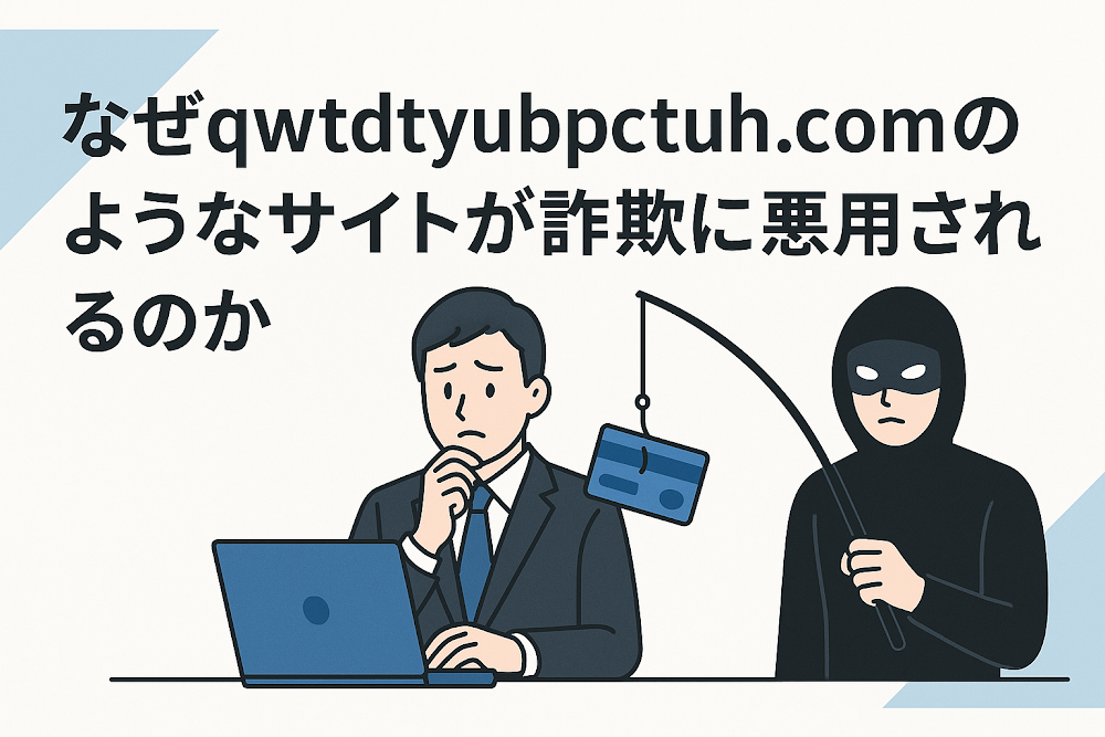 なぜqwtdtyubpctuh.comのようなサイトが詐欺に悪用されるのか