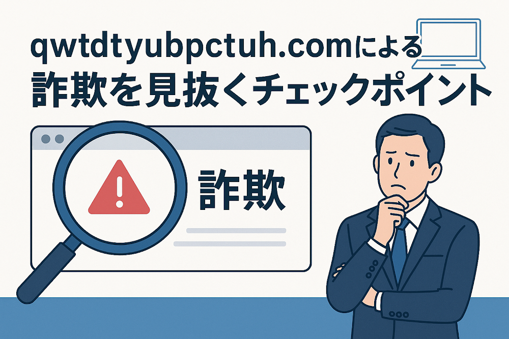 qwtdtyubpctuh.comによる詐欺を見抜くチェックポイント