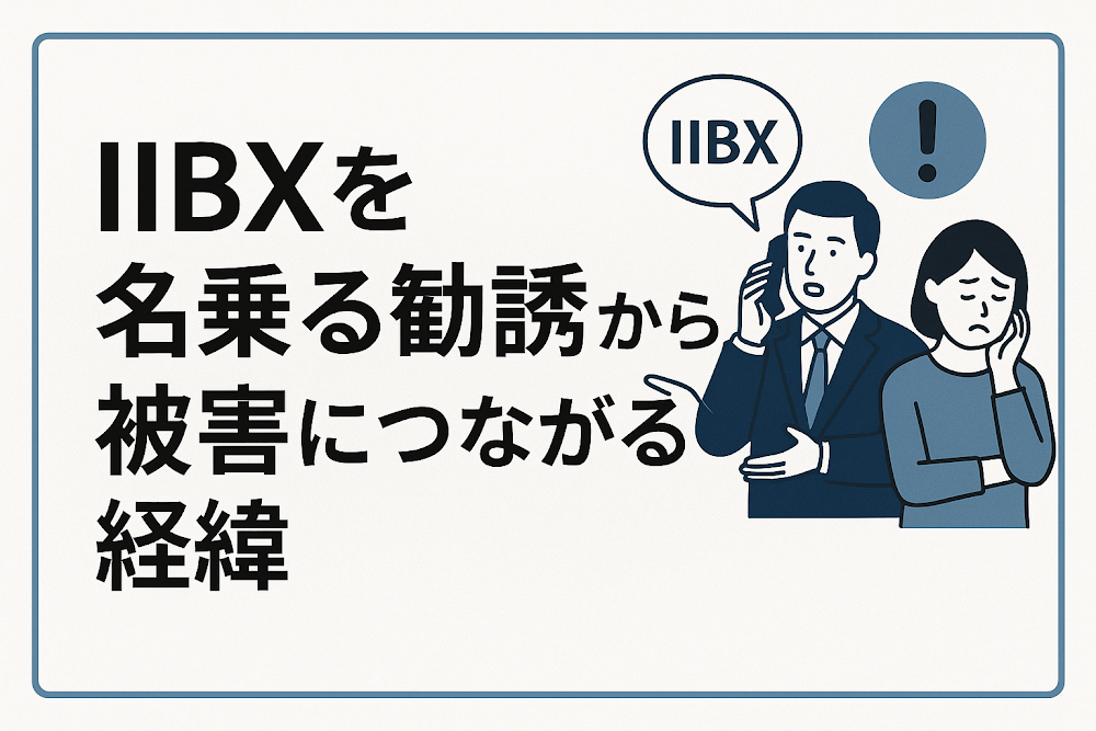 IIBXを名乗る勧誘から被害につながる経緯