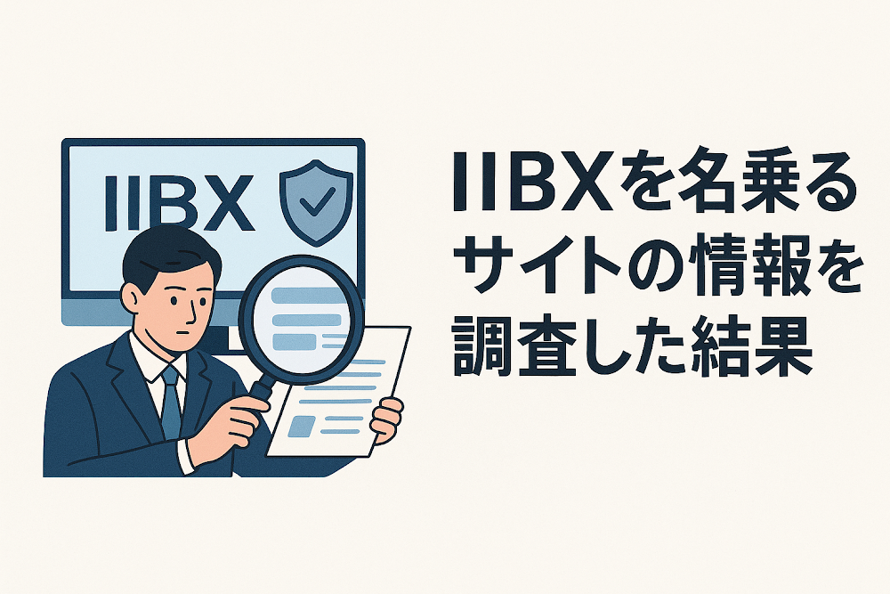 IIBXを名乗るサイトの情報を調査した結果