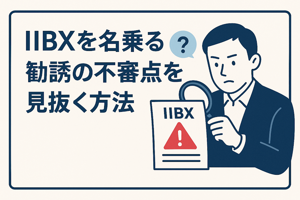 IIBXを名乗る勧誘の不審点を見抜く方法