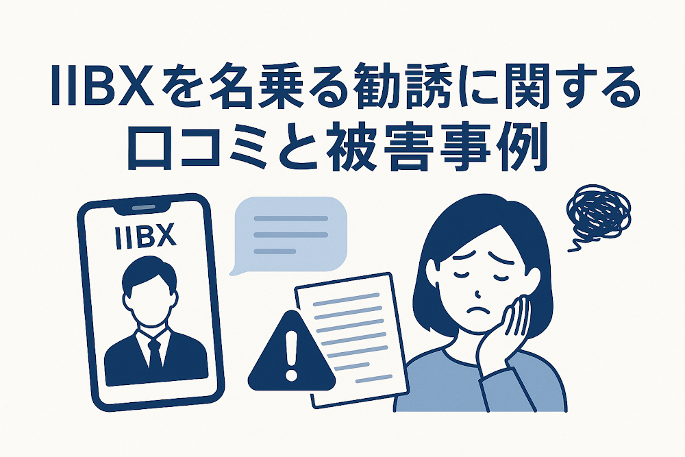 IIBXを名乗る勧誘に関する口コミと被害事例
