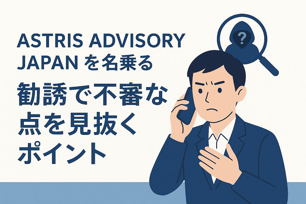 ASTRIS ADVISORY JAPANを名乗る勧誘で不審な点を見抜くポイント