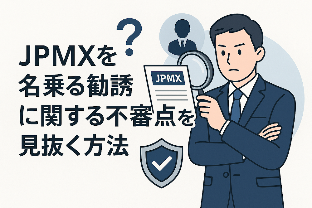 JPMXを名乗る勧誘に関する不審点を見抜く方法