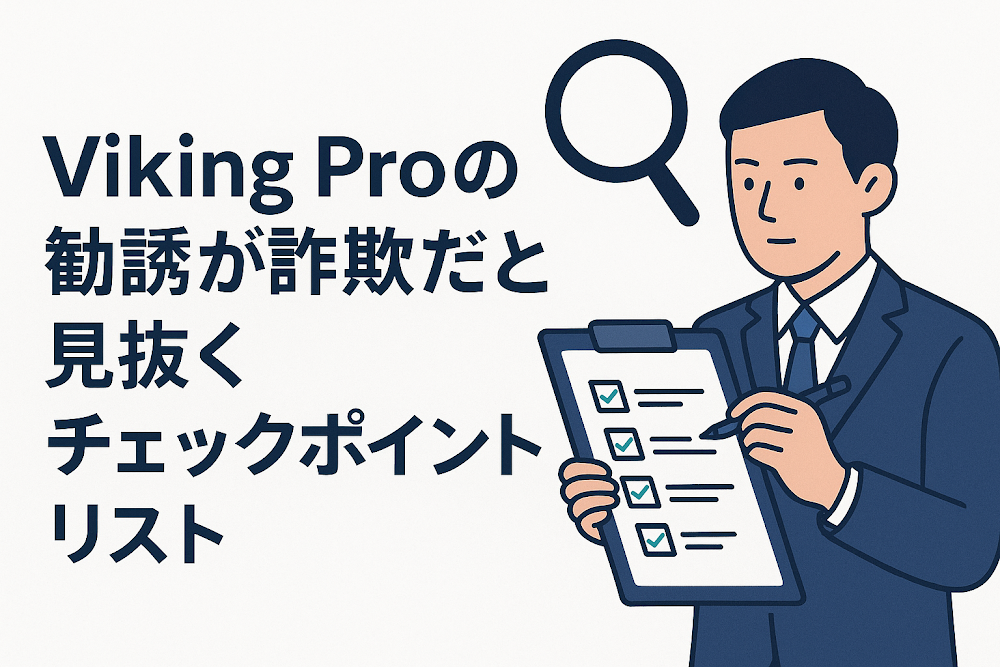 Viking Proの勧誘が詐欺だと見抜くチェックポイントリスト
