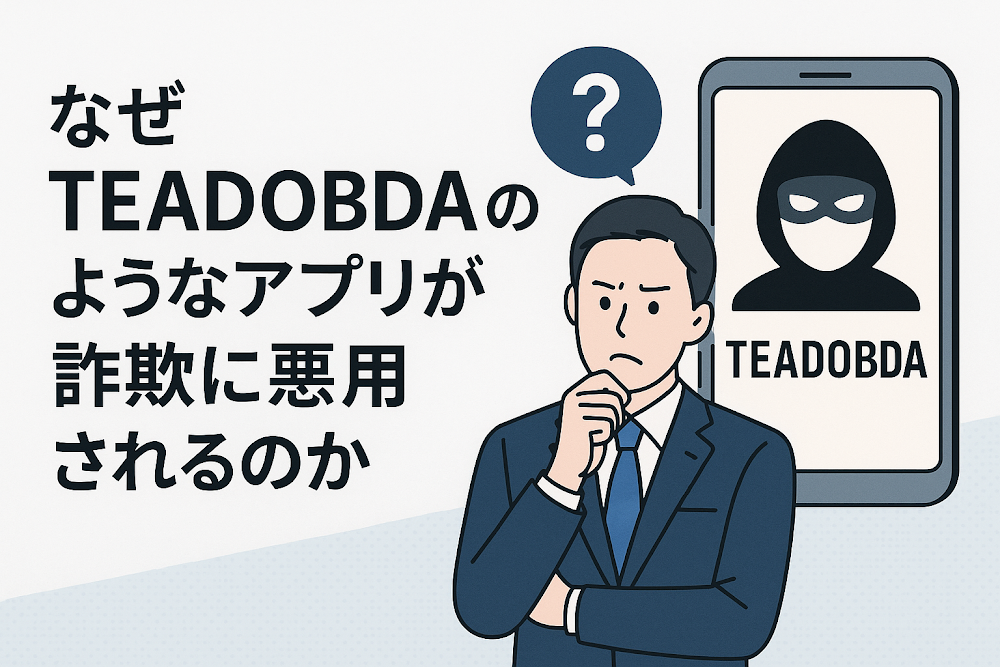 なぜTEADOBDAにようなアプリが詐欺に悪用されるのか