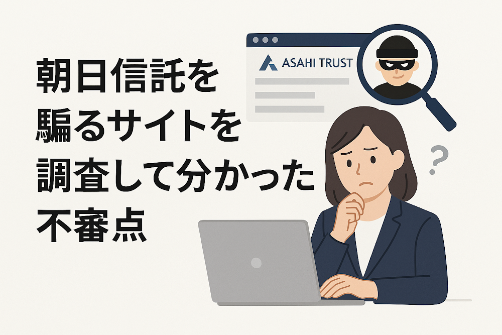 朝日信託を騙るサイトを調査して分かった不審点