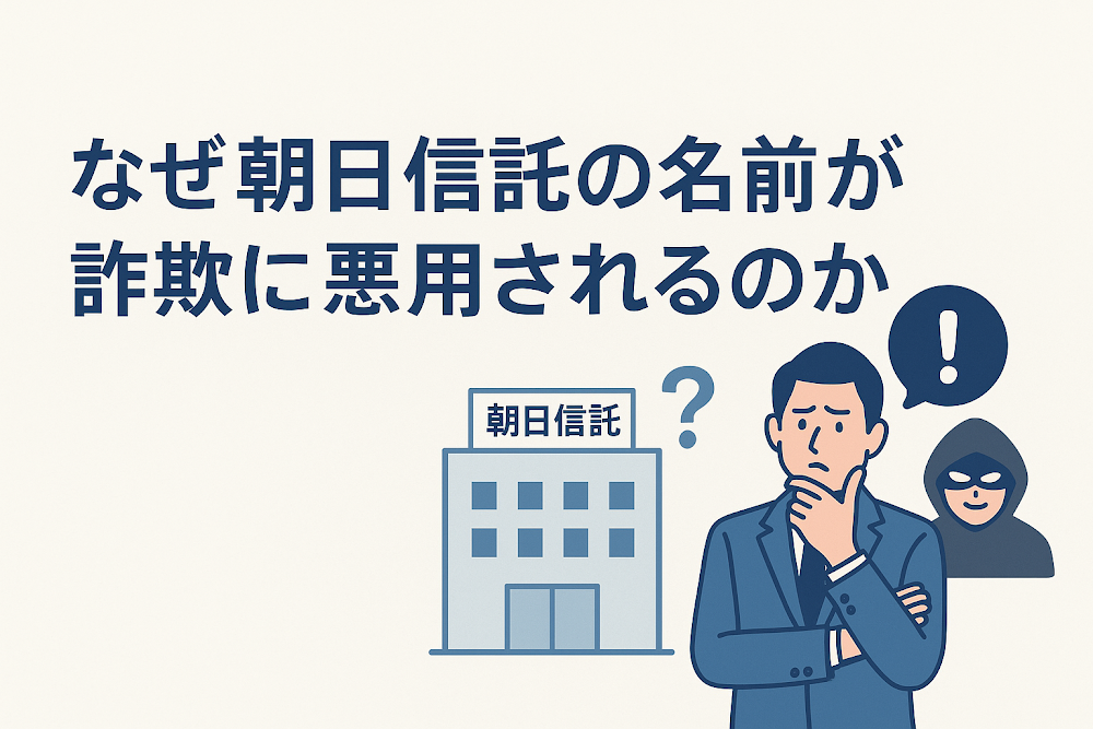 なぜ朝日信託の名前が詐欺に悪用されるのか