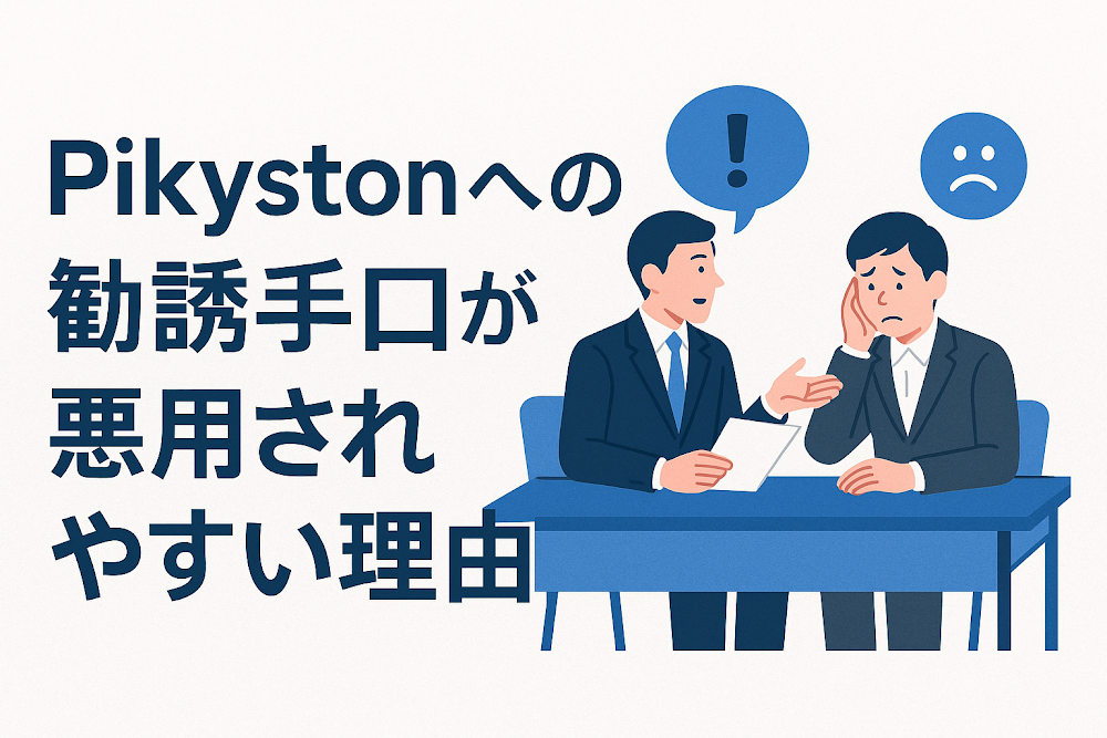 pikystonへの勧誘手口が悪用されやすい理由