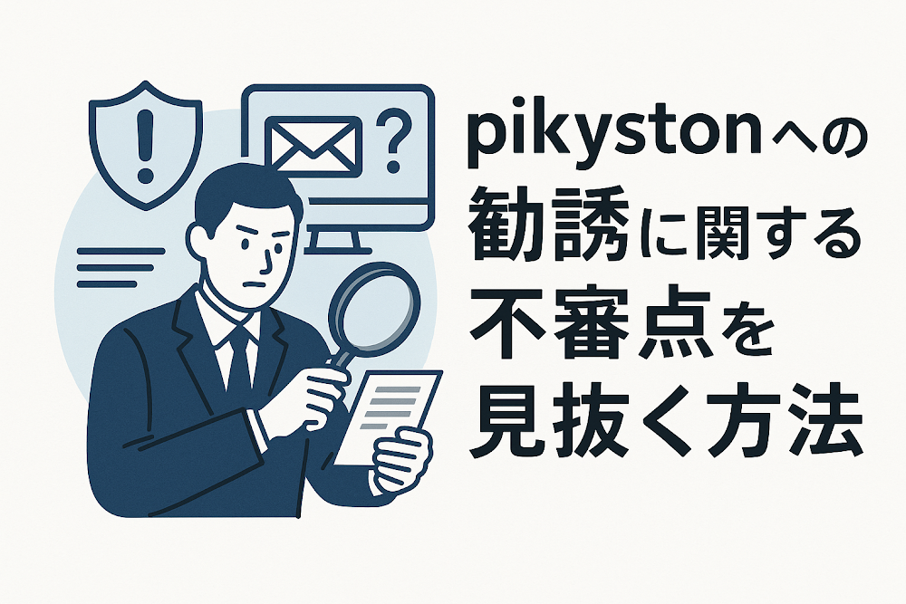 pikystonへの勧誘に関する不審点を見抜く方法